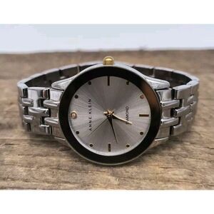 Anne Klein Diamond Womens Silver And Gold Tone Watch